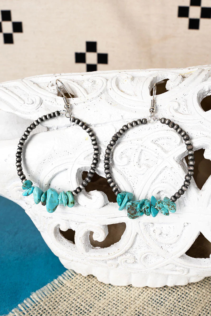 Turquoise and Pearl Earrings