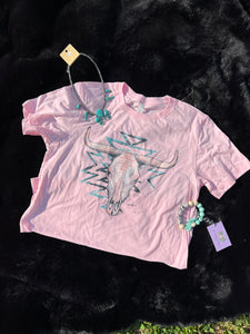 Pink Aztec Bull Tee